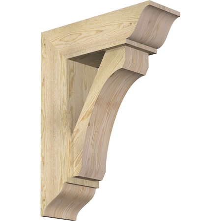 Ekena Millwork Legacy Traditional Rough Sawn Bracket w/ Offset Brace, Douglas Fir, 8"W x 24"D x 32"H BKT0806X24X32LEC01RDF